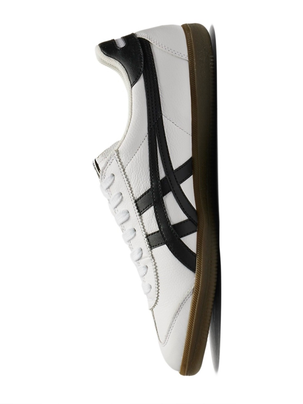 Onitsuka Tiger by Asics White Leather Sneakers with Black Stripes - Picture 2 of 15